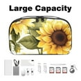 thumbnail image 3 of Sunflower Oxford Fabric Waterproof Portable Hard Drive Bag and Case with Cord Storage and Travel Charger Organizer for Electronic Devices - 5.9x9.44x3.14 in, 3 of 6