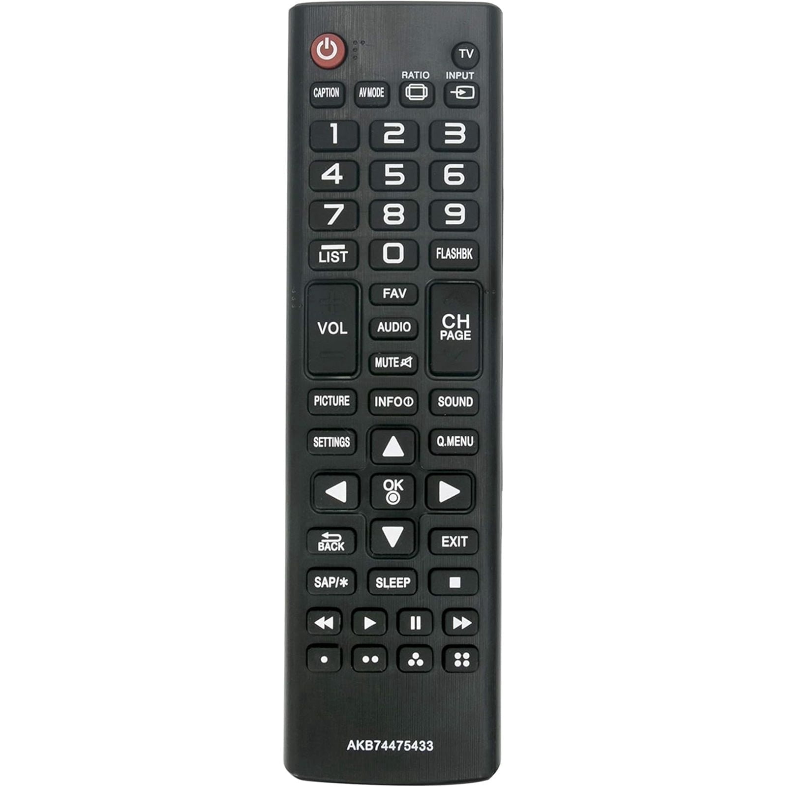 AKB74475433 Replacement Remote Control Compatible with LG TV 43LH5000 49LF5400 32LF550B