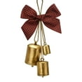 thumbnail image 5 of 3 Pcs Brass Cow Bells Shabby Chic Country Style Rustic Metal Hanging Handicrafts Vintage Giant Gold Cow Bells for Holiday Christmas Lucky Wind Bells Decor, 5 of 8