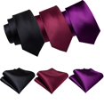 thumbnail image 3 of Set de corbatas Barry.Wang de seda para hombre, 6 unidades, moda de negocios, 3 of 6