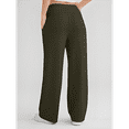 thumbnail image 3 of Pantalones Deportivos Holgados de Cintura Alta para Mujer, Color Verde , Talla S, 3 of 4