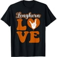 thumbnail image 1 of Love Longhorn Girl Heart Cute Retro Letters Camiseta, 1 of 2