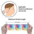 thumbnail image 5 of Motion Adornment Sweatband 15 In Both Men And Women Can Stretch Breathable Soft Perspiration For Hiking Walking Running Exercise Darkmagenta Tie-Dye Background Rainbow Colors (3), 5 of 8