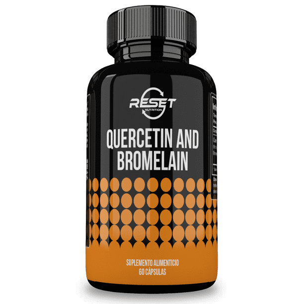 Reset Nutrition Quercetin Bromelain | 600 Mg | 60 Servings | 60 Capsules | Hecho en USA RESET NUTRITION Quercetin with Bromelain