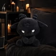 thumbnail image 2 of Soft Polyester Gothic Plush Toys, Dark Fantasy Bunny Fox Cat Demon Creature Stuffed Animals, Cute Sitting Plushies, Halloween Decorations Indoor, Collectible for Bedroom Decor & Holiday Gift Giving-B, 2 of 5
