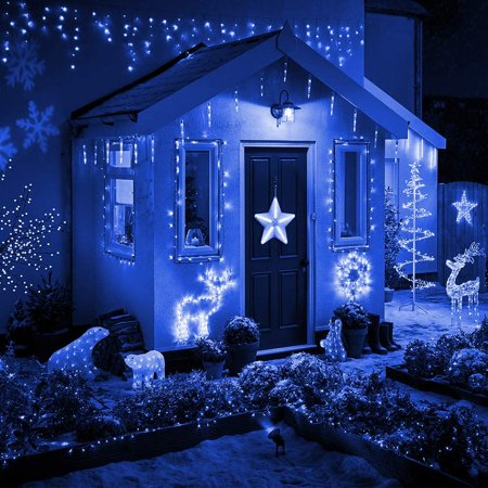 Lights Led Icicle 400 39ft 8 Modes With 80 Drops Waterproof Connectable Outdoor String For Decorations Blue Canada Lights Led Icicle, Ice Blue Icicle Lights