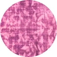 thumbnail image 1 of Ahgly Company Indoor Round Abstract Pink Modern Area Rugs, 6' Round, 1 of 4