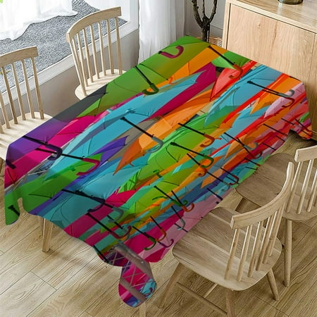 

MRULIC Table Cloth Comely Flower Pattern Table Cloth Rectangular Tea Table Cover Dining Home Decor + Multicolor