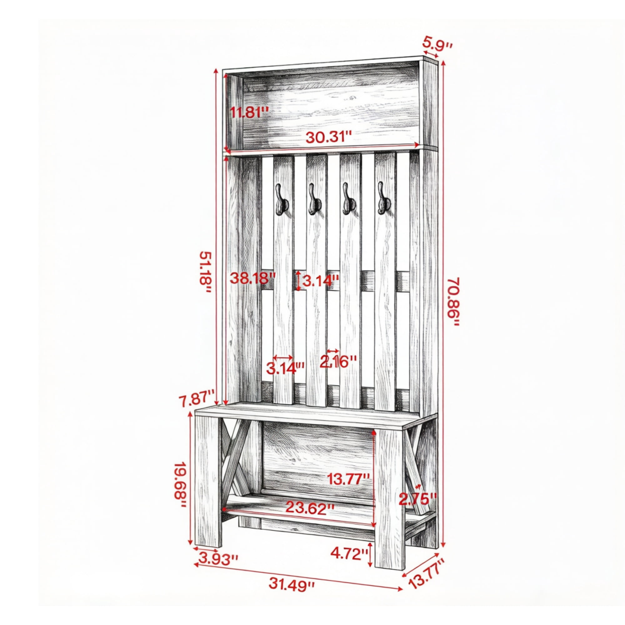 3 in 1 Coat Racks