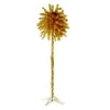 Sterling 6.5' Prelit Artificial Christmas Tree Gold Tinsel Luau Palm - Clear Lights