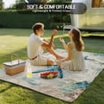 thumbnail image 4 of Teal Starfish Coastal Outdoor Rug for Patio/Deck/Porch, Non-Slip Large Area Rug 3 x 5 Ft, Vintage Summer Beach Nautical Indoor Outdoor Rugs Washable Area Rugs, Reversible Camping Rug Carpet Runner, 4 of 8