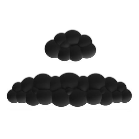 Cloud Wrist Rest Pad Kit Keyboard Mouse Memory Foam Palm for Non-Slip Black