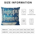 thumbnail image 5 of Throw Pillow Cover Square Happy Hannukah Chanukah Blue Faux Cushion Home Decor Living Room Sofa Bedroom Office Polyester Pillowcase, 5 of 5