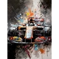 thumbnail image 1 of Race Car Grand Prix Multicoloured Modern Large Wall Art Poster Print Thick Paper 18X24 Inch, 1 of 5
