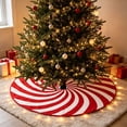 thumbnail image 5 of Fmbmuo Red Tree Skirt 24 Inch Striped Mat for Indoor Holiday Party and Home Decor, 5 of 5