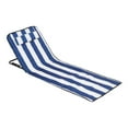 thumbnail image 4 of Almencla Chaise de Plage Pliante avec Dossier Réglable Coussin de Siège de Plage Chaise Longue Rayures Bleues et Blanches, 4 of 8