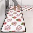 thumbnail image 2 of Kitchen Rugs Sets Of 2,Pink Cow Strawberry Jam Pattern Anti Fatigue Kitchen Mat Rugs Non Slip Washable,Decorative Kitchen Floor Mats for Kitchen,Sink,Laundry,17"x47"+17"x47", 2 of 5