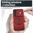 thumbnail image 5 of ELEHOLD for Samsung Galaxy A15 Case with Slide Lens Cover, Galaxy A15 5G Case Compatible with MagSafe, Rotating Ring Kickstand Heavy Duty Rugged Protective Phone Case for Samsung Galaxy A15,Red, 5 of 6