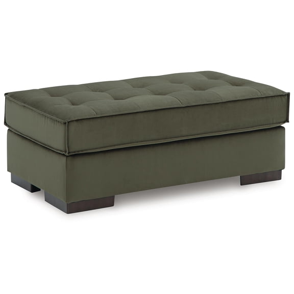 Signature Design by Ashley Marlow Peak Oversized Accent Ottoman, Tufted Polyester Upholstery, Olive Green
