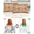 thumbnail image 4 of Hokiten Pillow Cases Queen Size Set of 2, Couch Pillow Covers, Orange Modern, Satin Pillowcases with Zipper for Hair/Skin, Pillow Protector Cover, Abstract Bohemian Minimalist Paint 20x30 Inches, 4 of 6