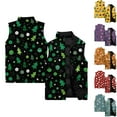 thumbnail image 4 of Ladies' Casual Fashion Sleeveless Christmas Printed Cotton Vest Jacket, Black, Size L, 4 of 4
