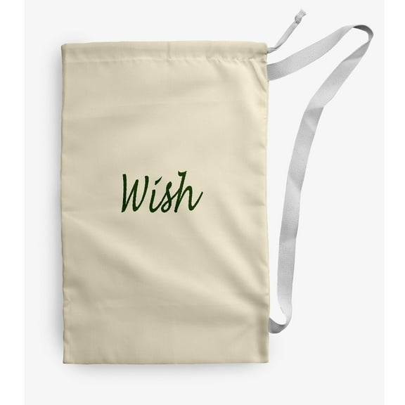 Simply Daisy Wish 28 x 36 in Dark Green Laundry Bag