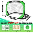 thumbnail image 2 of BOHEN Pop Up Soccer Goals for Kids-Foldable Portable Soccer Net for Outdoor Indoor Backyard Beach(3.3x2.2FT,2 Pack,Green), 2 of 7