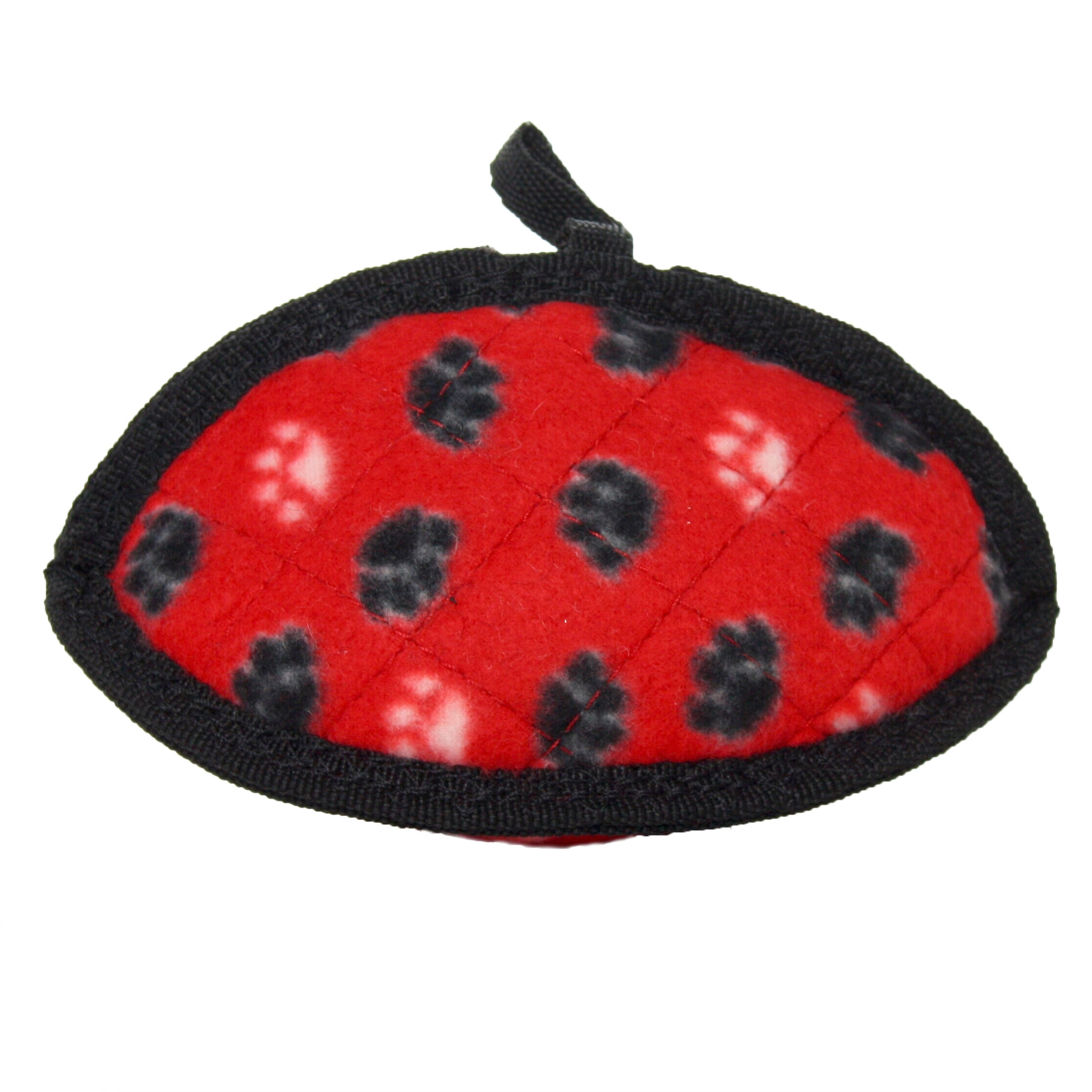 Tuffy Jr Odd Ball Red Paw Durable Plush Dog Toy