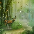 thumbnail image 5 of Orinice Deer Bathroom Decor Set with Hooks - Colorful Luxurious Polyester Fabric Shower Curtain Set for Home Decoration 36x72, 5 of 7