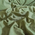 thumbnail image 4 of Move Over Olive Green Bedding Sets King, Washed Microfiber, White Pompoms Pattern, Dark Green Duvet Cover Set, No Filling, 4 of 8