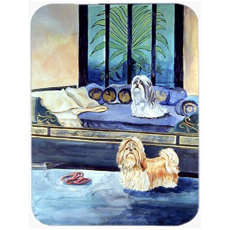 

Shih Tzu Tan and Silver Glass Cutting Board - Large
