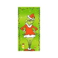 Christmas Grinch Door Cover Cloth Curtain, Grinch Ornaments Christmas ...