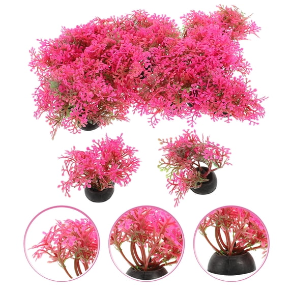 NIAIZEK Lifelike Rosy Aquarium Plant, Plastic Decor, Ideal for Betta Fish Tanks 20Pcs