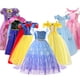 thumbnail image 2 of Disfraz de Frozen para niña, vestido de princesa Elsa, Anna, sirena, Rapunzel, Cenicienta, Bella, para fiesta de cumpleaños, 2 of 5