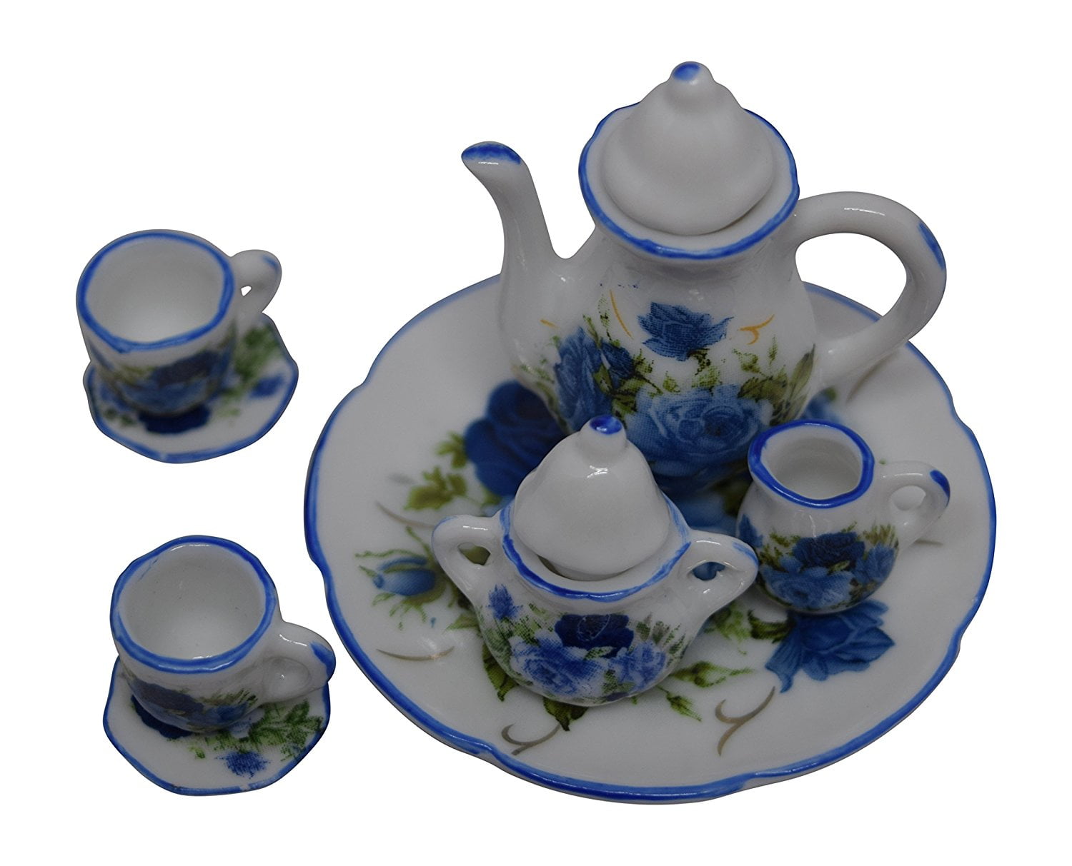 Blue Floral Tea Set One teapot with cover One sugar pot with cover One milk  pot Six cups Six saucers Priced at 12,000 pkr And…