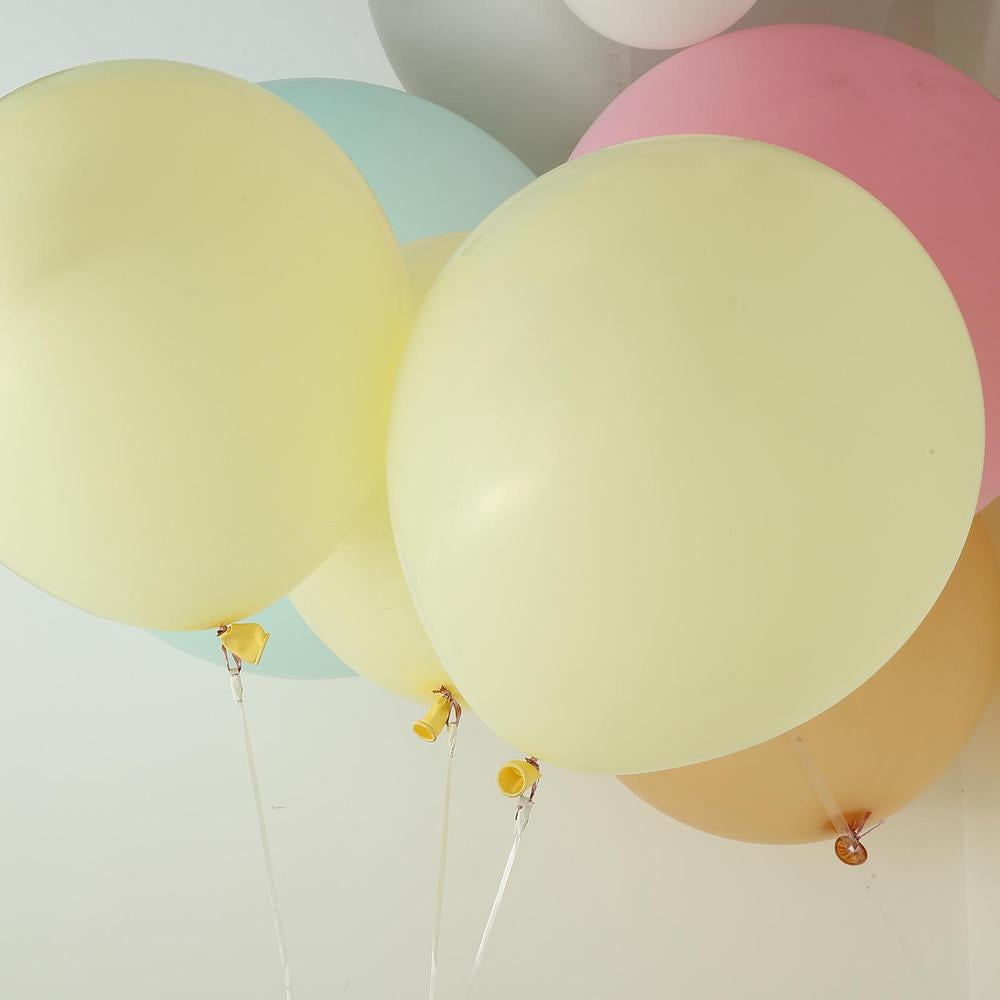 2PC 10 Pack 18" Pastel Yellow Round Latex Balloons Matte Color Helium Balloons