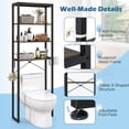 thumbnail image 6 of Gymax Over The Toilet Storage 4-Tier Industrial Over-the-Toilet Space Saver Storage Rack Rustic Brown, 6 of 7