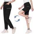 thumbnail image 3 of Hiauspor Womens Convertible Hiking Zip Off Pants for Camping Outdoor with Pockets Quick Dry Black L, 3 of 7