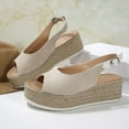 thumbnail image 3 of Mostsola Platform Espadrilles for Women Sandals Open Toe Slippers Casual Slingback Heels, 3 of 8