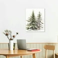thumbnail image 2 of JEUXUS Framed Canvas Wall Art Print Vintage Wooded Holiday Trees in Snow by Katie Pertiet (16x20 inch), Sylvie Greywash Frame - Medium, 2 of 4