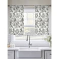 thumbnail image 4 of Black Botanical Sheer Curtains 45 Inch Length 2 Panels Set, Watercolor Rustic Tree Abstract Voile Window Treatment Rod Pocket Small Kitchen Curtains Drapes for Bedroom 52"x45"x2, 4 of 7
