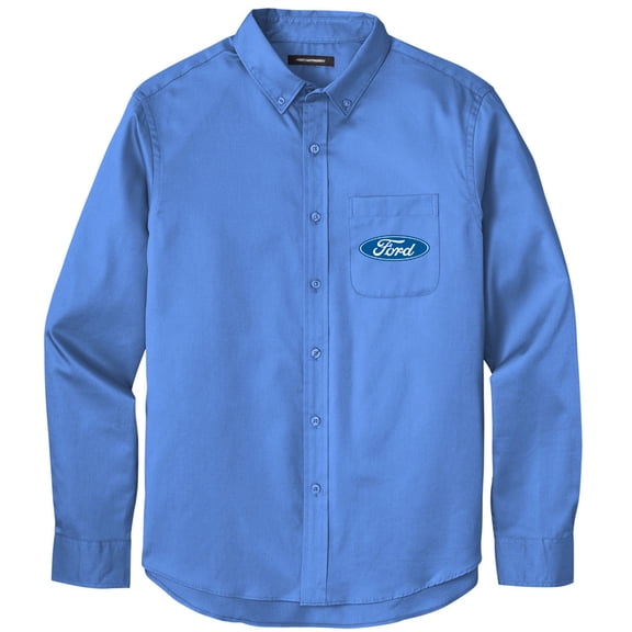 Men's FORD OVAL LOGO Twill Shirt with Pocket, 3XL Ultramarine Blue