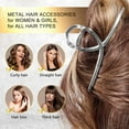 thumbnail image 2 of 2 Pcs Gold Silver Metal Hair Clips for Women Big Hair Clips Nonslip Metal Hair Claw Clips for Thick Hair Wedding Hair Clips Bride Hair Accessories for Women and Girls Jumbo Hair Clip Metal Type A, 2 of 4