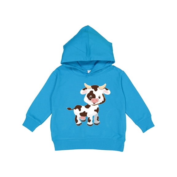 Inktastic Cute White Holstein Cow with Brown Spots Toddler Hoodie