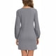 thumbnail image 5 of Vestido De Cóctel, Poliéster, Manga Larga De Farol, Vestido Corto, Cintura Con Lazo, Cómodo Para Citas ANGGREK No, 5 of 6