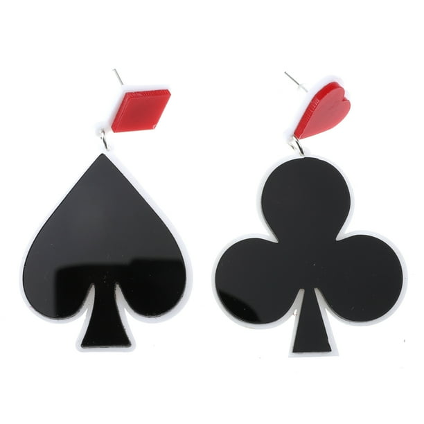 1 par de pendientes de naipes para mujer, accesorios de moda para las orejas, pendientes de acrílico