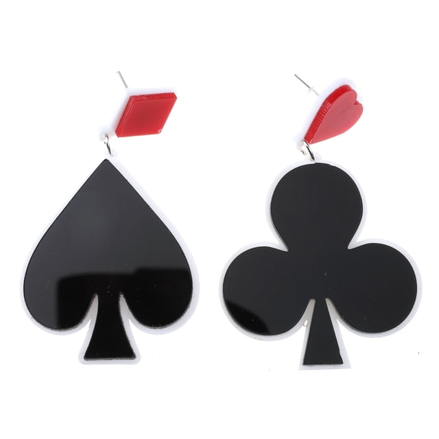 1 par de pendientes de naipes para mujer, accesorios de moda para las orejas, pendientes de acrílico