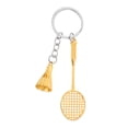 thumbnail image 6 of FELTECHELECTR Zinc Alloy Badminton Racket Keychain 4.6X1.2X0.6In Sports Enthusiast Style 1Pack for Hanging Accessory, 6 of 8