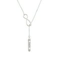 thumbnail image 2 of Delight Jewelry Believe Faith Prayer Hope Bar Silver tone Elegant Infinity Lariat Necklace, 2 of 4