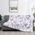 thumbnail image 3 of Vsdgher Lavender Flowers Pattern Fleece Throw Blanket, Horizontal Fleece Bedding Home Decor for Couch & Bed All Season Use -50"x40", 3 of 7